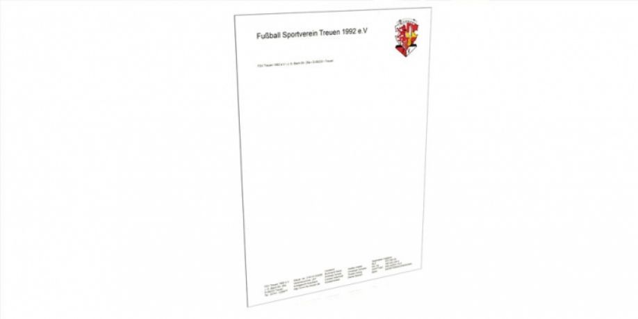 Briefpapier FSV Treuen